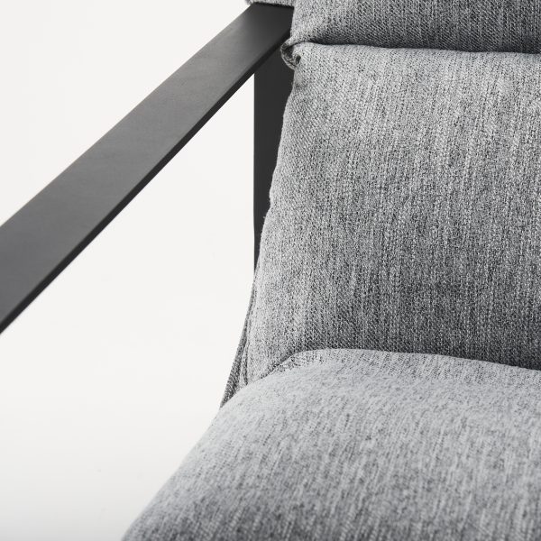 Guilia Castlerock Gray With Metal Frame Sling Accent Chair 12