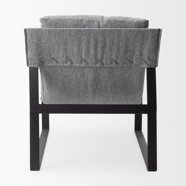 Guilia Castlerock Gray With Metal Frame Sling Accent Chair 8