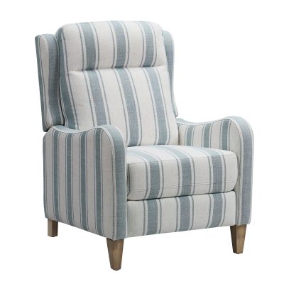Guillermo Blue Farmhouse Pushback Recliner