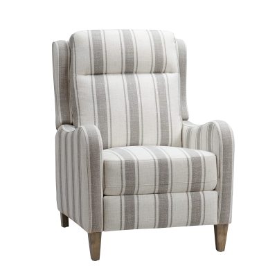 Guillermo Grey Fabric Pushback Farmhouse Recliner