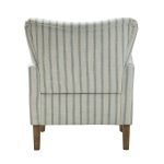 Gustaf Blue Nautical Stripe Coastal Farmhouse Wingback Armchair 9 Gustaf Blue Nautical Stripe Coastal Farmhouse Wingback Armchair