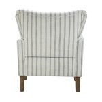 Gustaf Blue Stripe Coastal Farmhouse Wingback Accent Armchair 9 Gustaf Blue Stripe Coastal Farmhouse Wingback Accent Armchair