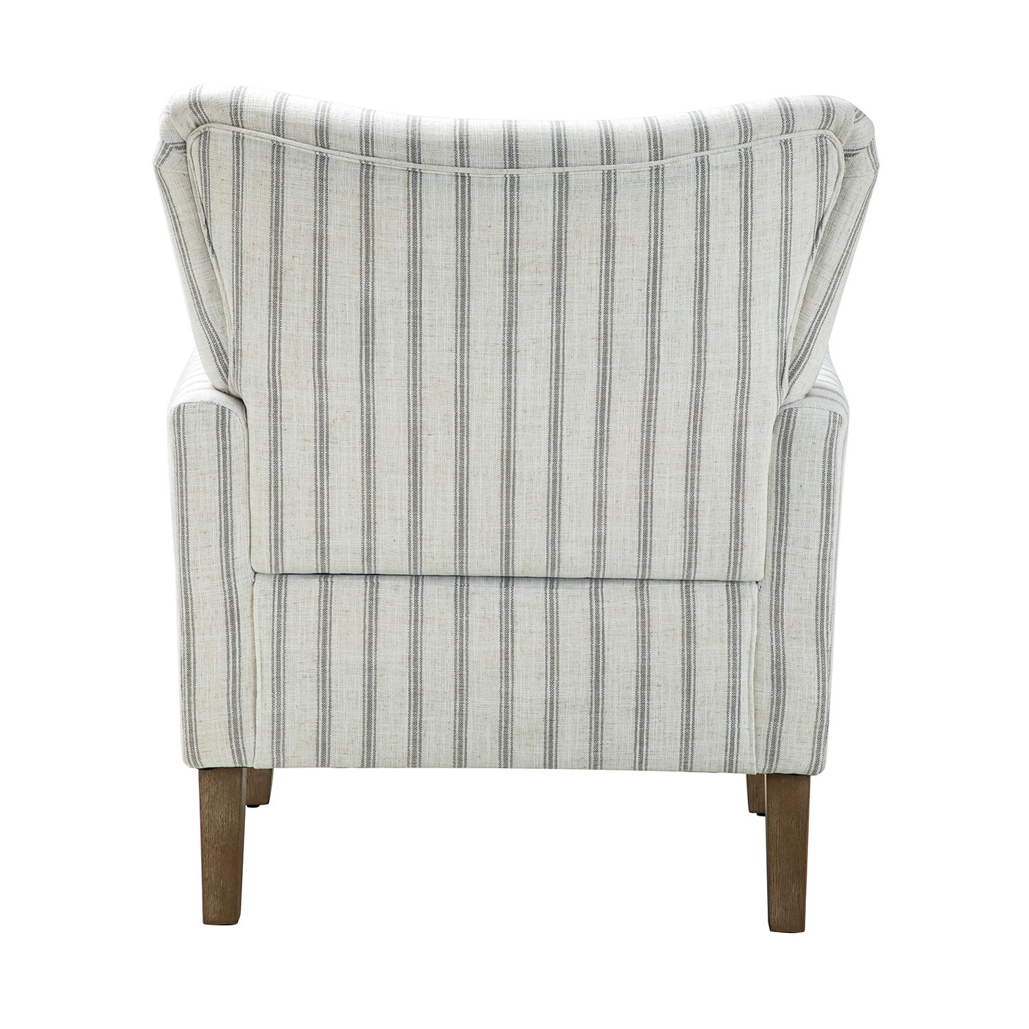 Gustaf Blue Stripe Coastal Farmhouse Wingback Accent Armchair 4 Gustaf Blue Stripe Coastal Farmhouse Wingback Accent Armchair - Image 4