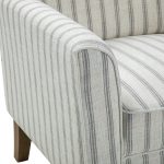 Gustaf Blue Stripe Coastal Farmhouse Wingback Accent Armchair 10 Gustaf Blue Stripe Coastal Farmhouse Wingback Accent Armchair