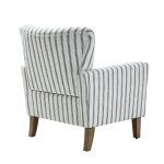 Gustaf Navy Stripe Coastal Farmhouse Wingback Accent Armchair 8 Gustaf Navy Stripe Coastal Farmhouse Wingback Accent Armchair