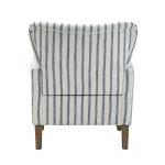 Gustaf Navy Stripe Coastal Farmhouse Wingback Accent Armchair 9 Gustaf Navy Stripe Coastal Farmhouse Wingback Accent Armchair
