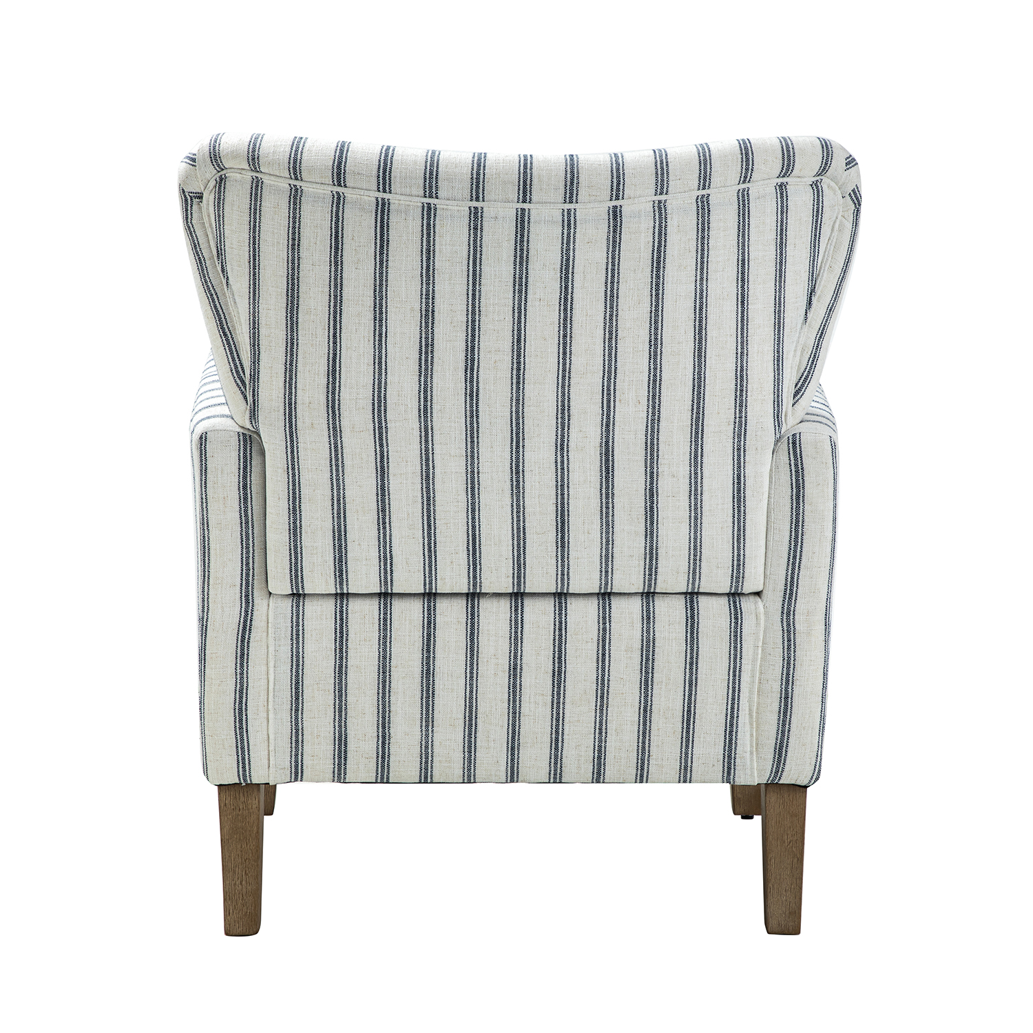 Gustaf Navy Stripe Coastal Farmhouse Wingback Accent Armchair 4 Gustaf Navy Stripe Coastal Farmhouse Wingback Accent Armchair - Image 4