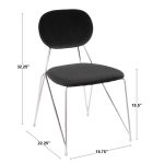 Gwen Gold Black Velvet Glam Contemporary Chairs (Set of 2)