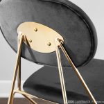 Gwen Gold Black Velvet Glam Contemporary Chairs (Set of 2)