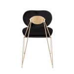 Gwen Gold Black Velvet Glam Contemporary Chairs (Set of 2)