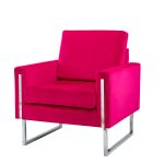 Gyaros Fuchsia Velvet Tufted Accent Club Chair 7 Gyaros Fuchsia Velvet Tufted Accent Club Chair