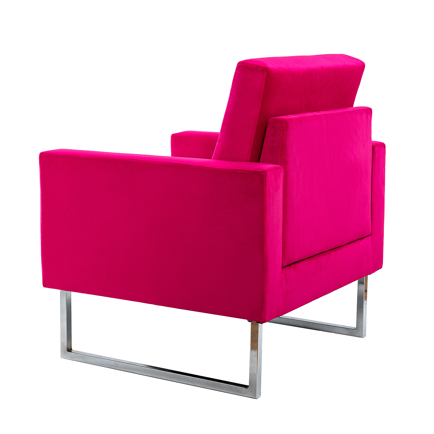 Gyaros Fuchsia Velvet Tufted Accent Club Chair 3 Gyaros Fuchsia Velvet Tufted Accent Club Chair - Image 3