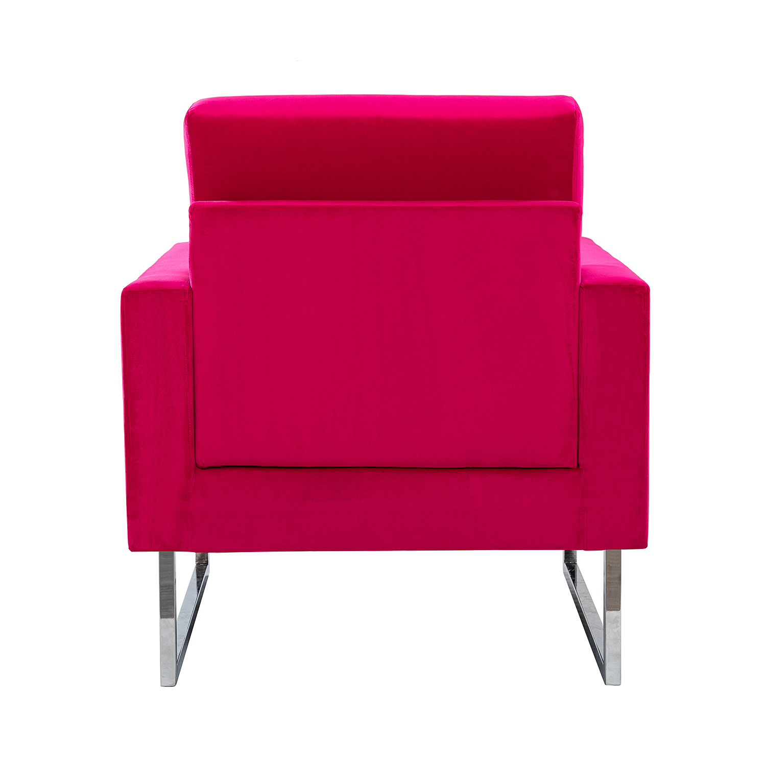 Gyaros Fuchsia Velvet Tufted Accent Club Chair 4 Gyaros Fuchsia Velvet Tufted Accent Club Chair - Image 4