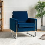 Gyaros Navy Velvet Tufted Accent Club Chair 6 Gyaros Navy Velvet Tufted Accent Club Chair