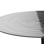 HALO 63" Round Black Melted Glass Dining Table