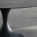 HALO 63" Round Black Melted Glass Dining Table