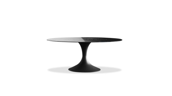 HALO 63 Round Black Melted Glass Dining Table 5