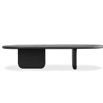 HANA Dusk Black MicroSkin Oval Coffee Table