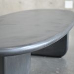 HANA Dusk Black MicroSkin Oval Coffee Table