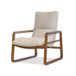 HANS Leather Lounge Chair Walnut Ash Wood Frame 6 HANS Leather Lounge Chair Walnut Ash Wood Frame