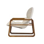 HANS Leather Lounge Chair Walnut Ash Wood Frame 8 HANS Leather Lounge Chair Walnut Ash Wood Frame