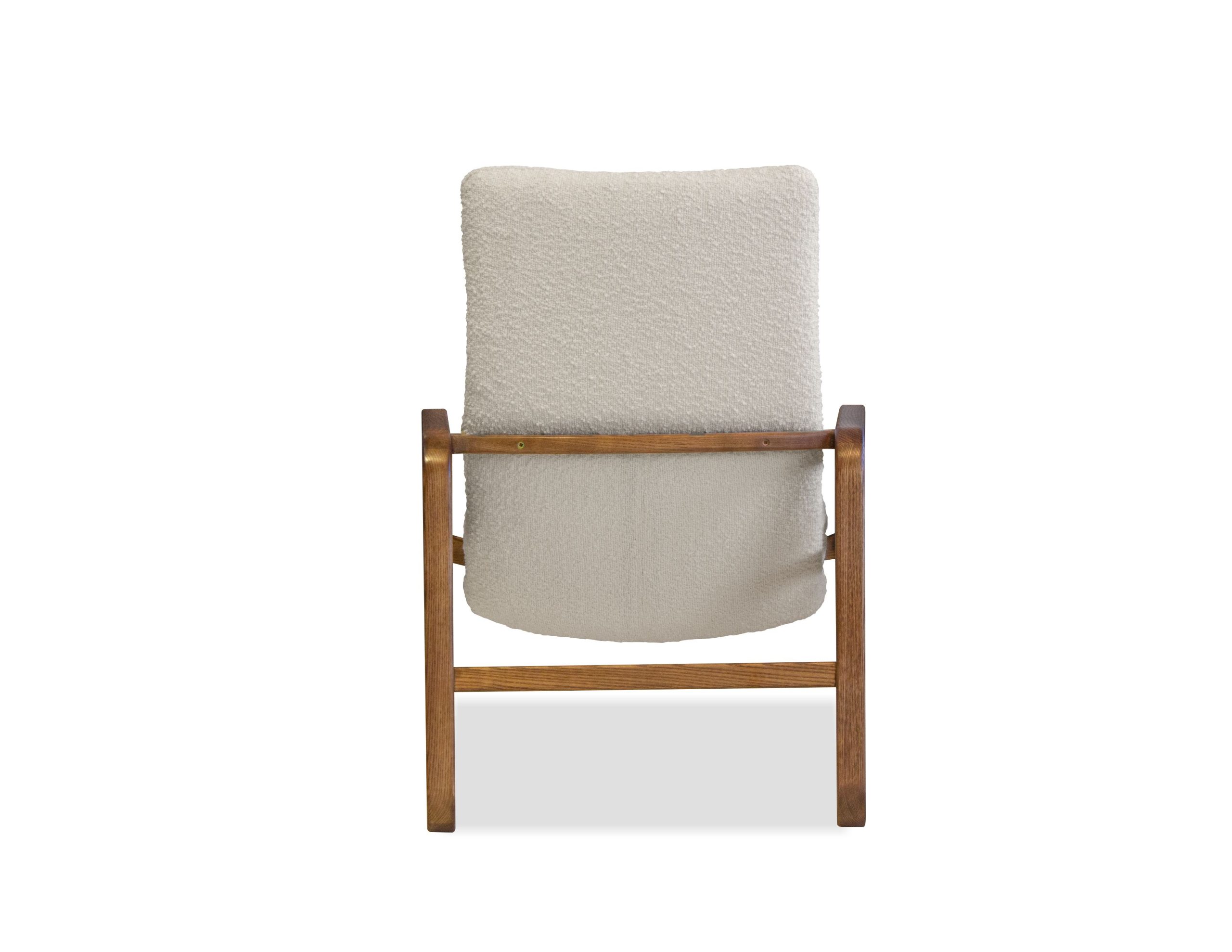 HANS Leather Lounge Chair Walnut Ash Wood Frame 5 HANS Leather Lounge Chair Walnut Ash Wood Frame - Image 5