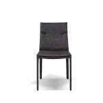 HARRIS Vintage Grey Leatherette Low Back Dining Chair 5 HARRIS Vintage Grey Leatherette Low Back Dining Chair