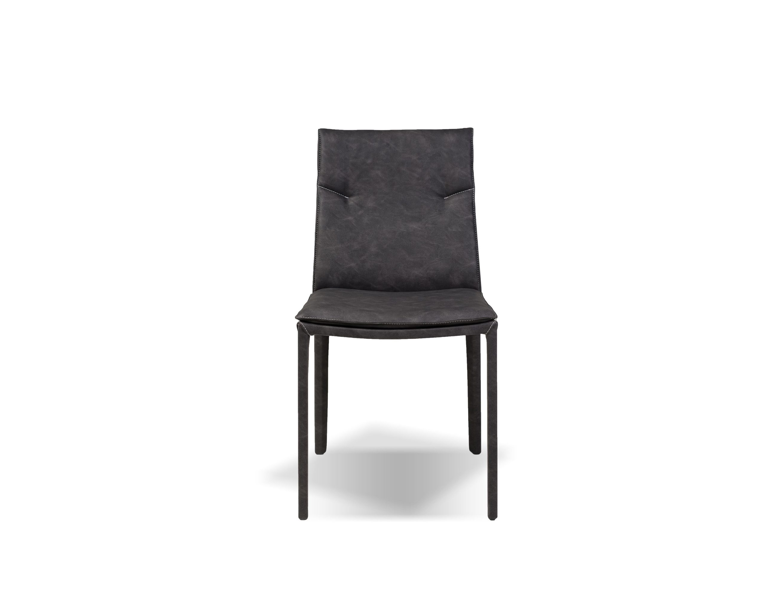 HARRIS Vintage Grey Leatherette Low Back Dining Chair 2 HARRIS Vintage Grey Leatherette Low Back Dining Chair - Image 2