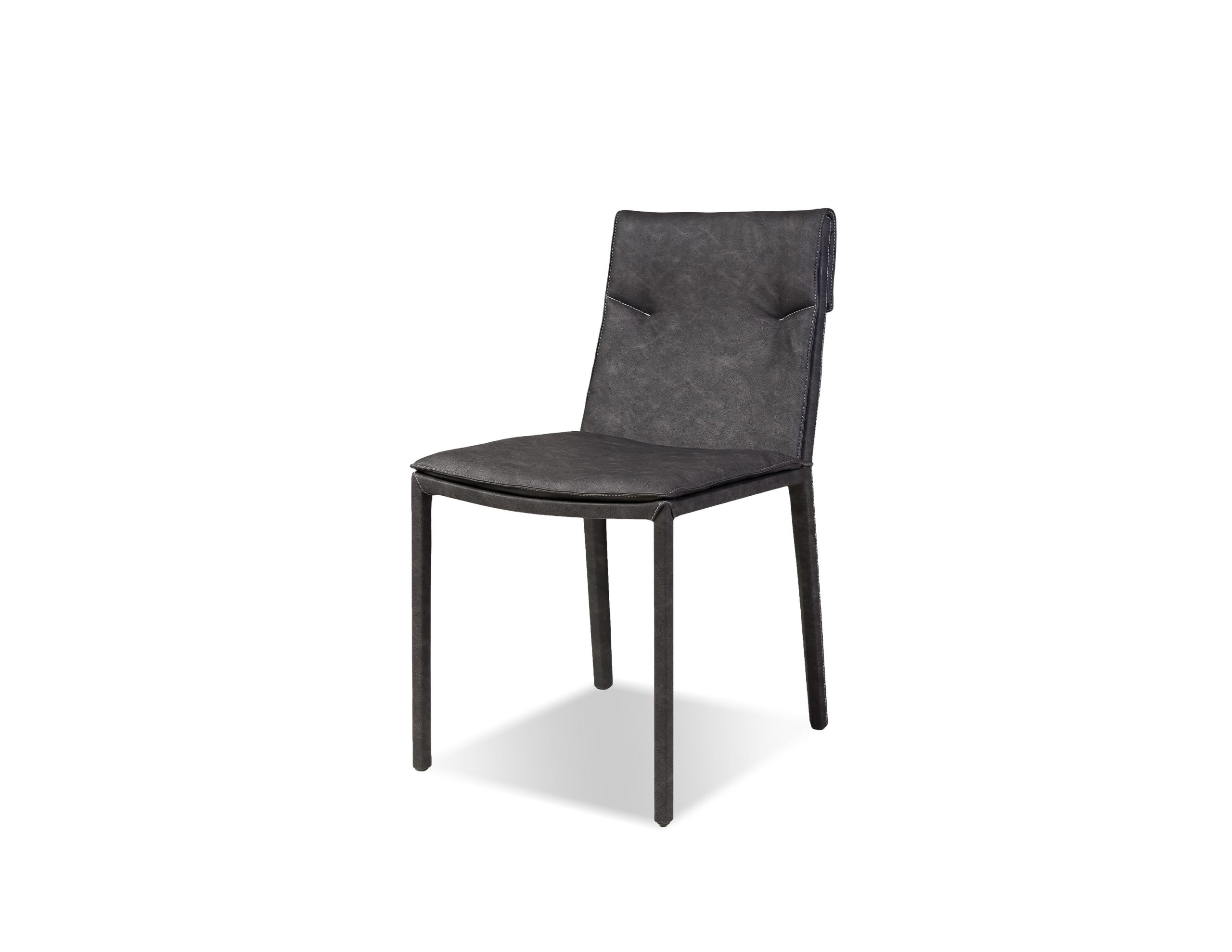 HARRIS Vintage Grey Leatherette Low Back Dining Chair 1 HARRIS Vintage Grey Leatherette Low Back Dining Chair