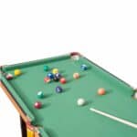 Compact 54-Inch Green Fleece Pool Table Set (Set of 1)