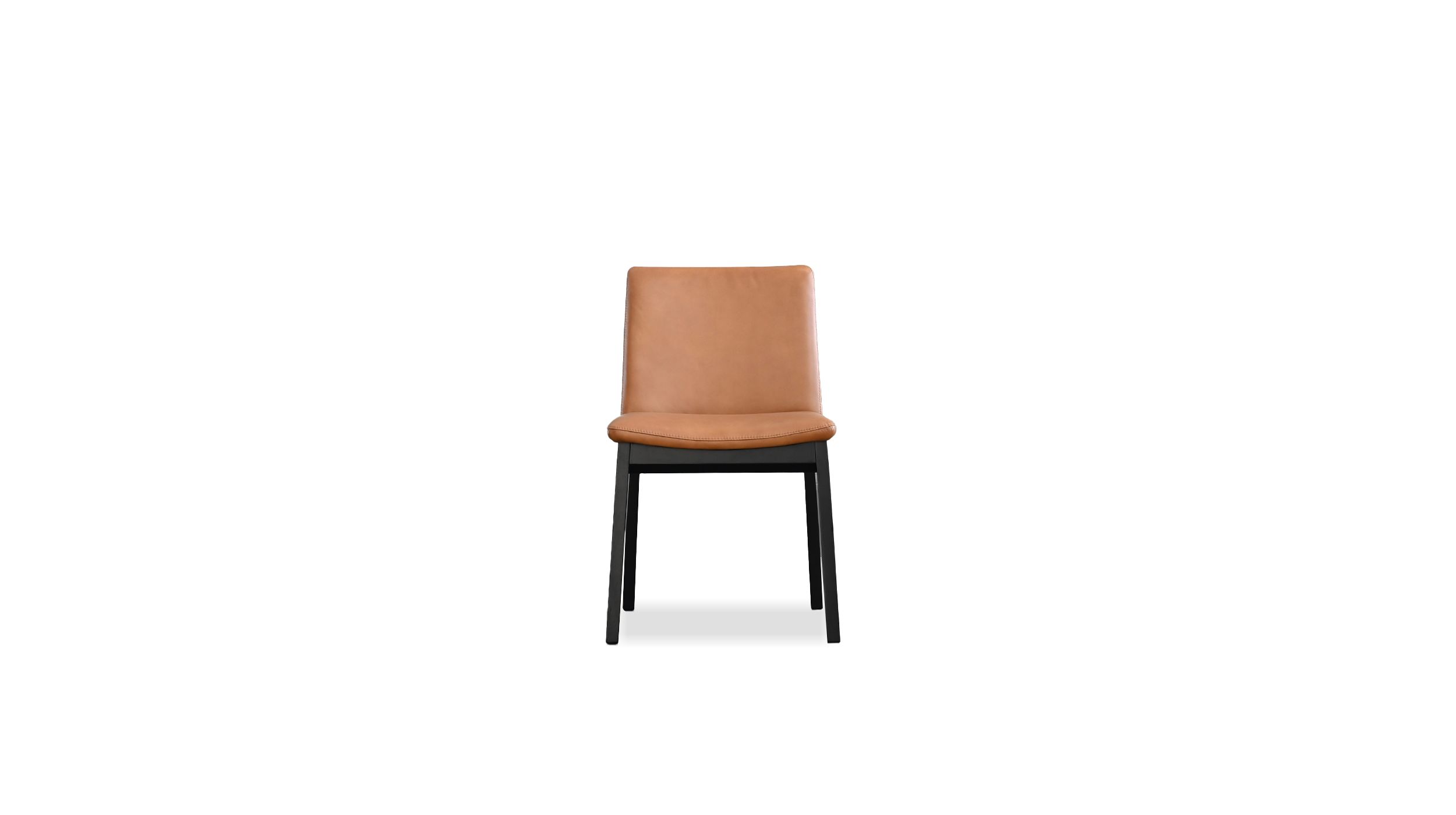 HOLSTER Palomino Leather Dining Chair Solid Wood Base 2 HOLSTER Palomino Leather Dining Chair Solid Wood Base - Image 2