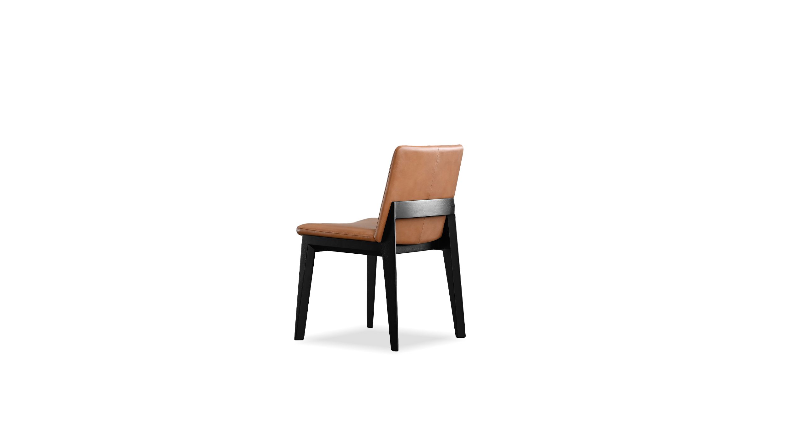 HOLSTER Palomino Leather Dining Chair Solid Wood Base 4 HOLSTER Palomino Leather Dining Chair Solid Wood Base - Image 4