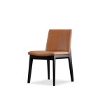 HOLSTER Palomino Leather Dining Chair Solid Wood Base 7 HOLSTER Palomino Leather Dining Chair Solid Wood Base