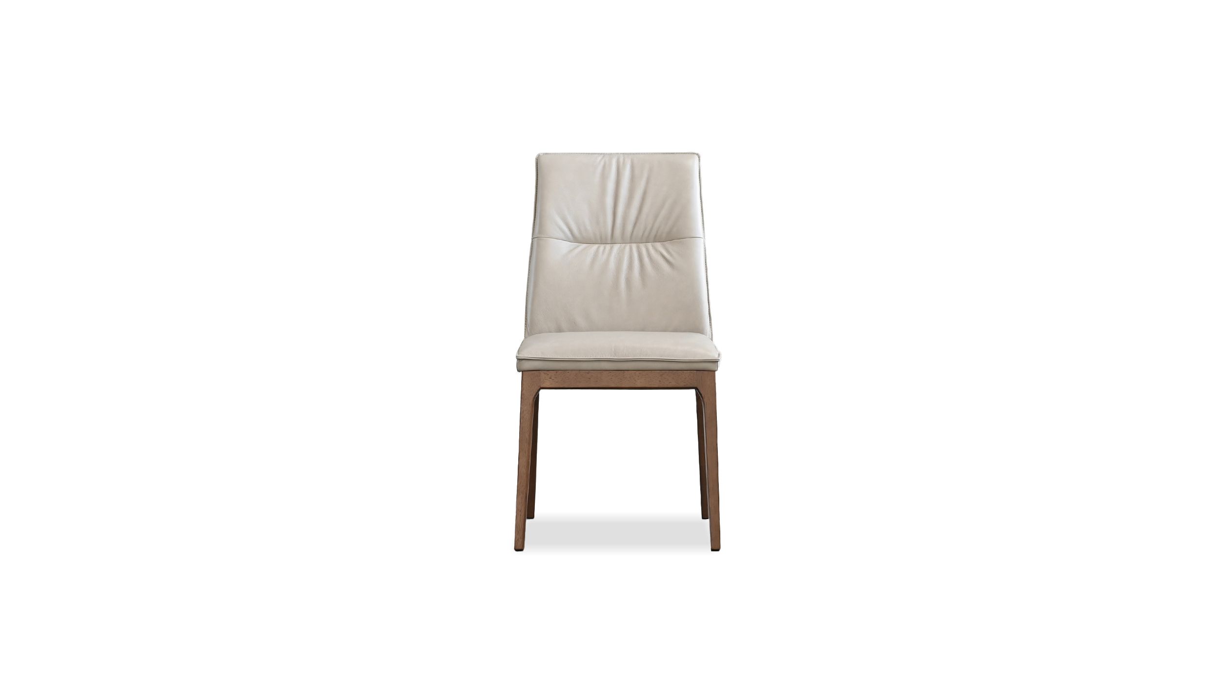 HOLT Taupe Leather Solid Wood Dining Chair 2 HOLT Taupe Leather Solid Wood Dining Chair - Image 2