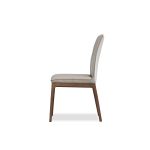 HOLT Taupe Leather Solid Wood Dining Chair 9 HOLT Taupe Leather Solid Wood Dining Chair