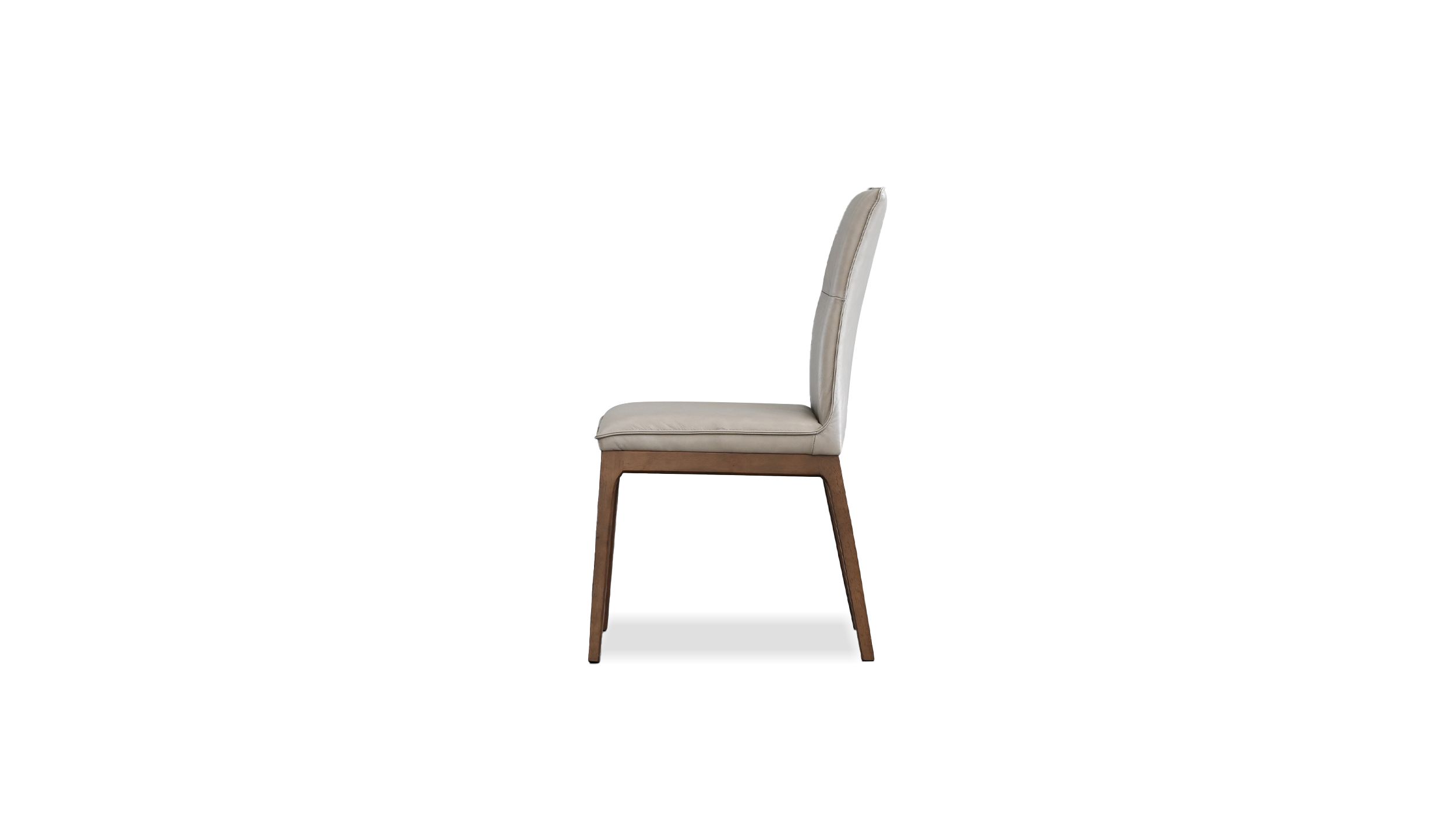 HOLT Taupe Leather Solid Wood Dining Chair 3 HOLT Taupe Leather Solid Wood Dining Chair - Image 3