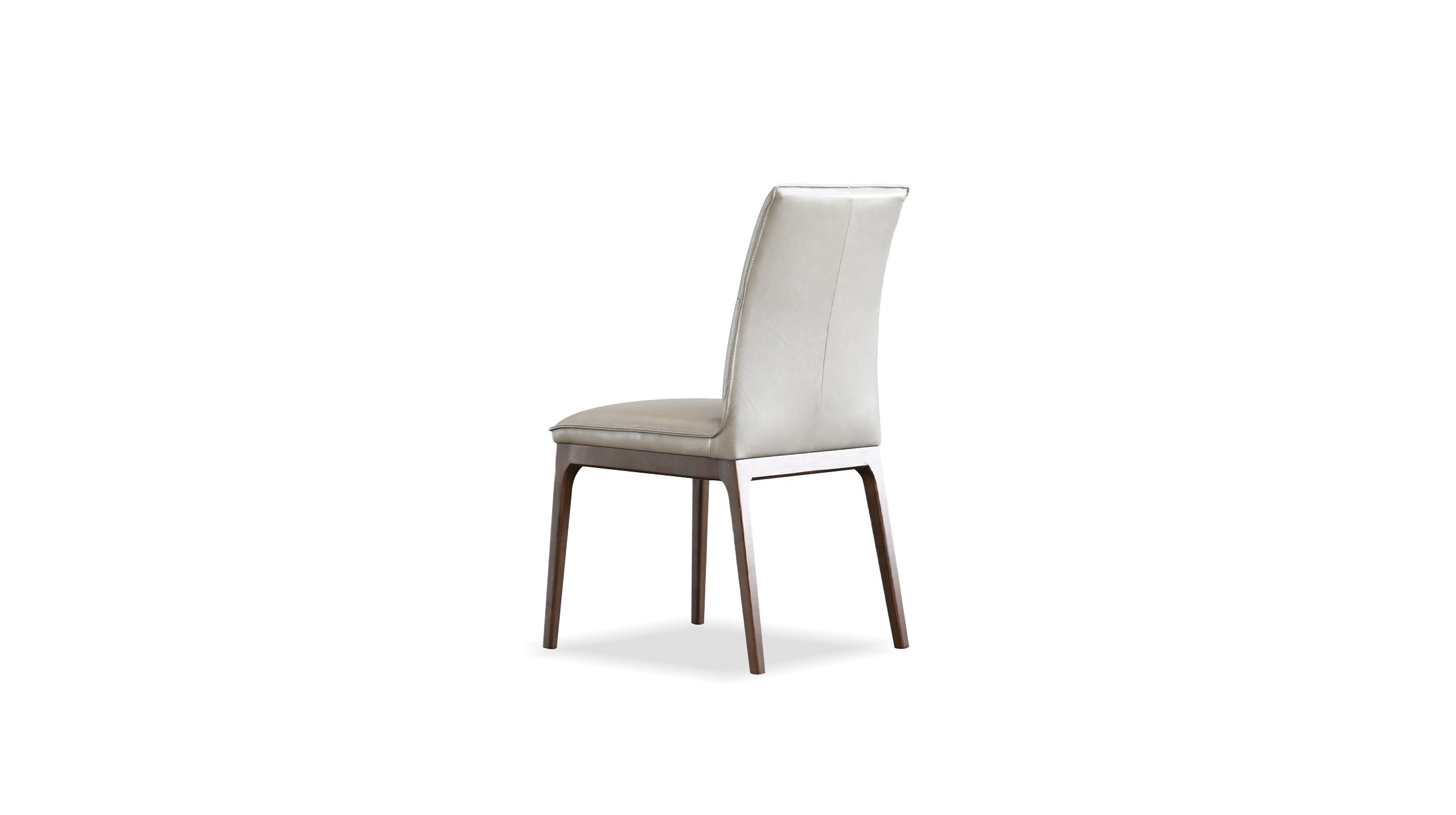 HOLT Taupe Leather Solid Wood Dining Chair 4 HOLT Taupe Leather Solid Wood Dining Chair - Image 4