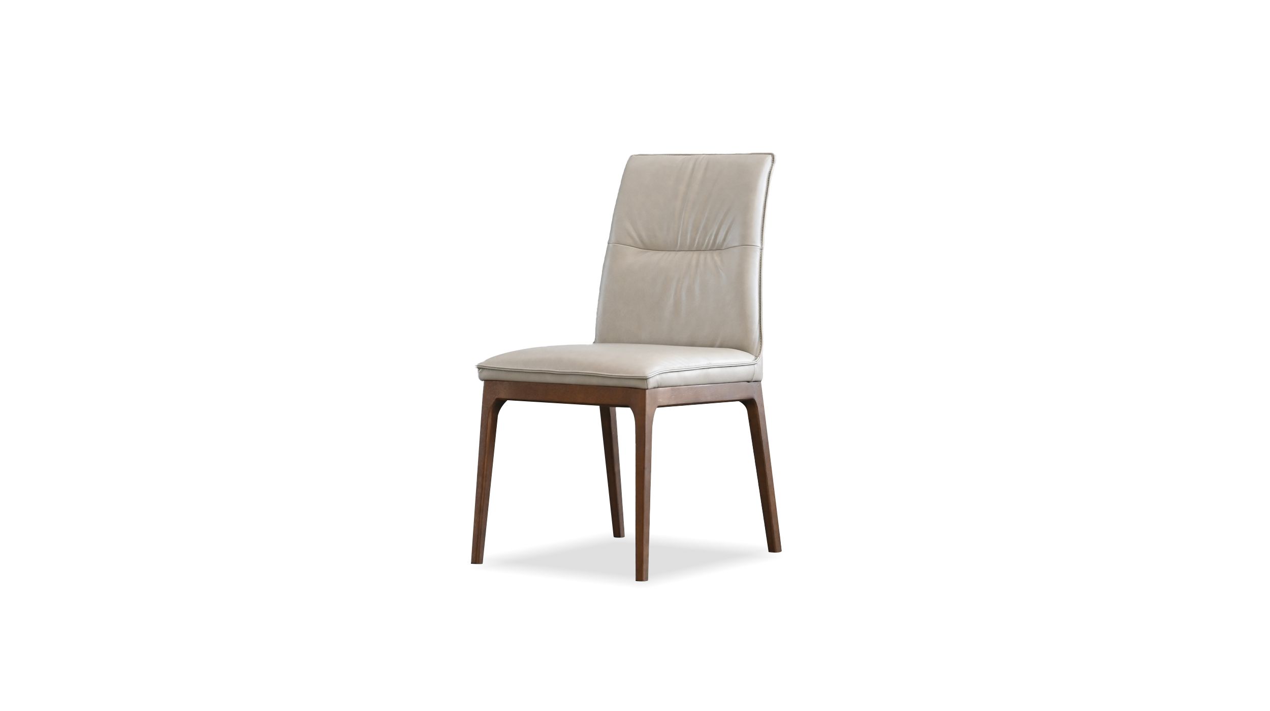 HOLT Taupe Leather Solid Wood Dining Chair 1 HOLT Taupe Leather Solid Wood Dining Chair