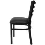 Chestnut Finish Metal Dining Chair with Vinyl Seat (Set of 2) 7 Chestnut Finish Metal Dining Chair with Vinyl Seat (Set of 2)