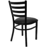 Chestnut Finish Metal Dining Chair with Vinyl Seat (Set of 2) 8 Chestnut Finish Metal Dining Chair with Vinyl Seat (Set of 2)