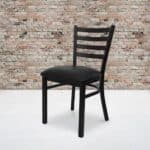 Chestnut Finish Metal Dining Chair with Vinyl Seat (Set of 2) 9 Chestnut Finish Metal Dining Chair with Vinyl Seat (Set of 2)