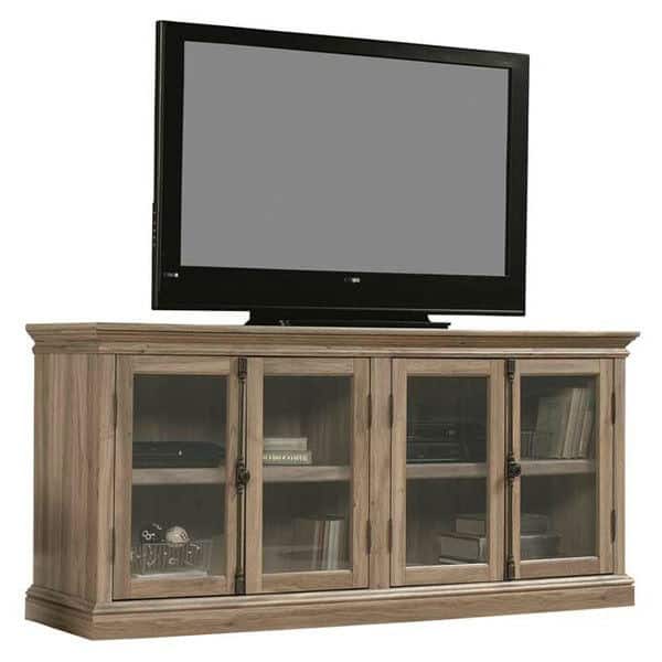 Salt Oak TV Stand with Tempered Glass Doors Holds 80-Inch 2 Salt Oak TV Stand with Tempered Glass Doors Holds 80-Inch - Image 2