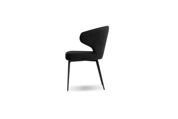 HUG Black Quilted Fabric Dining Armchair 2 2