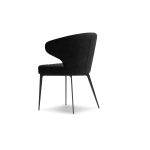 HUG Black Quilted Fabric Dining Armchair 9 HUG Black Quilted Fabric Dining Armchair