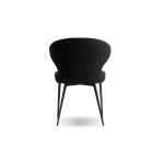 HUG Black Quilted Fabric Dining Armchair 10 HUG Black Quilted Fabric Dining Armchair