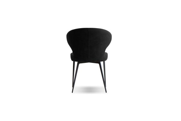 HUG Black Quilted Fabric Dining Armchair 4 2