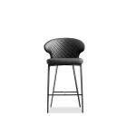 HUG Quilted Black Counter Stool Black Steel Base 8 HUG Quilted Black Counter Stool Black Steel Base