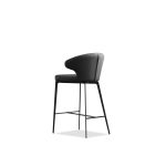 HUG Quilted Black Counter Stool Black Steel Base 11 HUG Quilted Black Counter Stool Black Steel Base