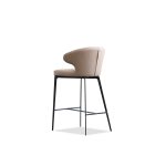 HUG Russet Brown Quilted Counter Stool Black Steel Base 8 HUG Russet Brown Quilted Counter Stool Black Steel Base