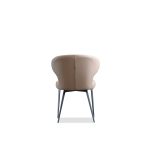 HUG Russet Brown Quilted Fabric Dining Armchair